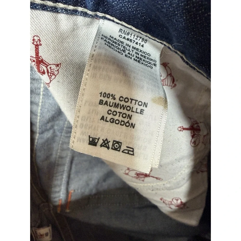 True Religion‎ Jeans Mens Tag 40 Fits W42 L33 Blue Denim Skinny Flap Mesh